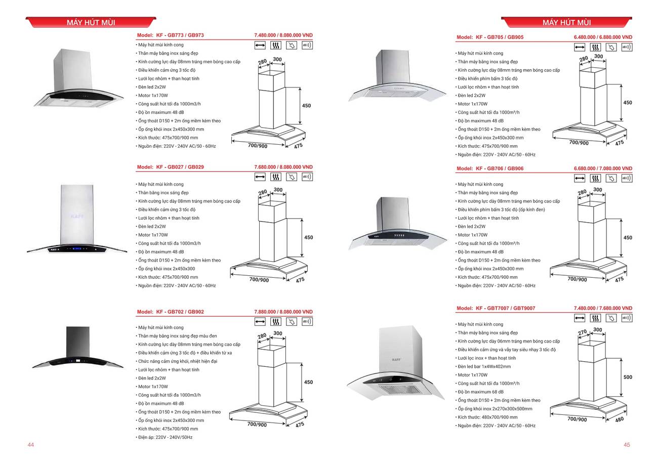 Catalogue và Bảng giá Thiết bị bếp KAFF mới nhất 2024 /Page 22